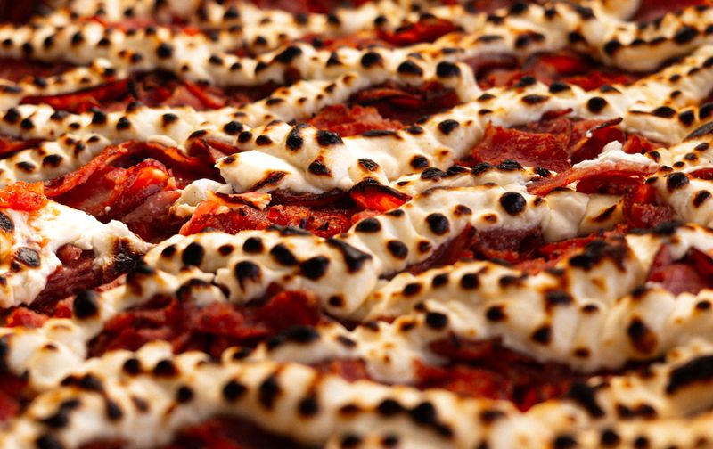 Artisan truffle mushroom pizza at pizzaluce restaurant